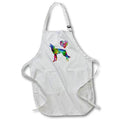 Apron - Love Wolf- Tie Dye Wolf and Swirly Heart Designs- LOVE ANIMALS