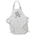 Apron - Love Warbler Birds- Tie Dye Warbler Bird and Swirly Heart Designs- LOVE ANIMALS
