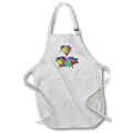 Apron - Love Pig- Tie Dye Pig and Swirly Heart Designs- LOVE ANIMALS