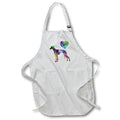 Apron - Love Greyhound- Tie Dye Greyhound and Swirly Heart Designs- LOVE ANIMALS