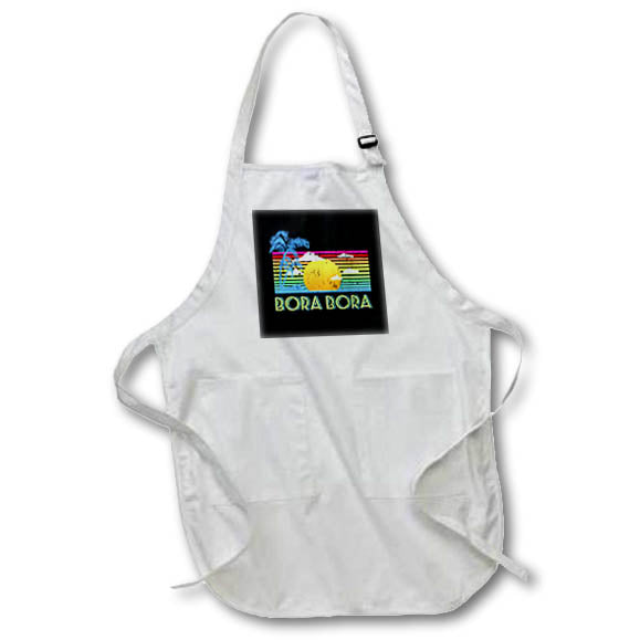 Apron - Enjoy the beautiful islands of Bora Bora with this retro beach design. Creative Studios – Bora Bora