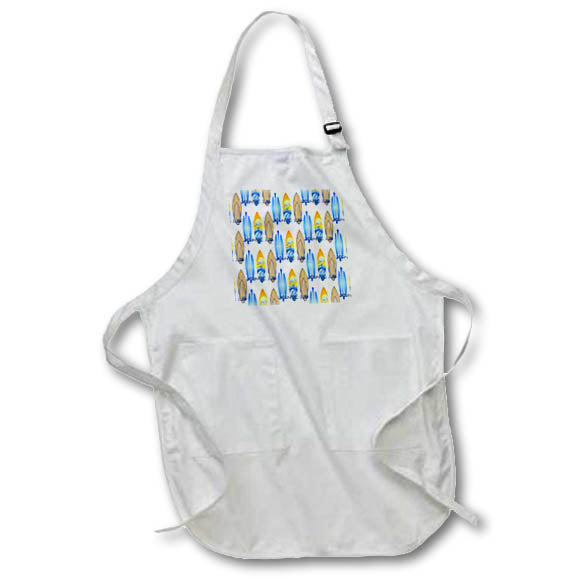 Apron - Ocean surf art pattern of classic surfboards born to surf. Creative Studios – Surfing Surfboards