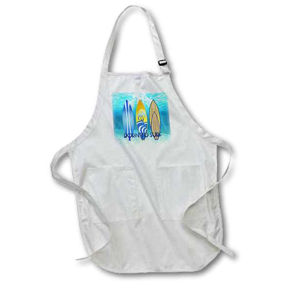 Apron - Born to Surf retro classic surfboards ocean art for any surfer. Creative Studios – Surfing Surfboards