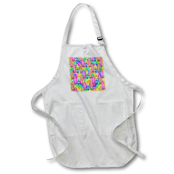 Apron - A fun pink tie dye pattern of born to surf surfboards for any surfer. Creative Studios – Surfing Surfboards