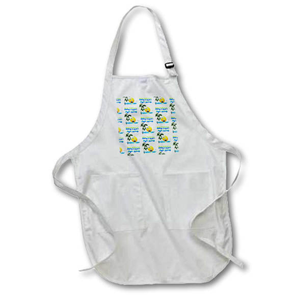 Apron - Tropical beach pattern, great for any British Virgin Island vacation. Creative Studios – Caribbean Fun