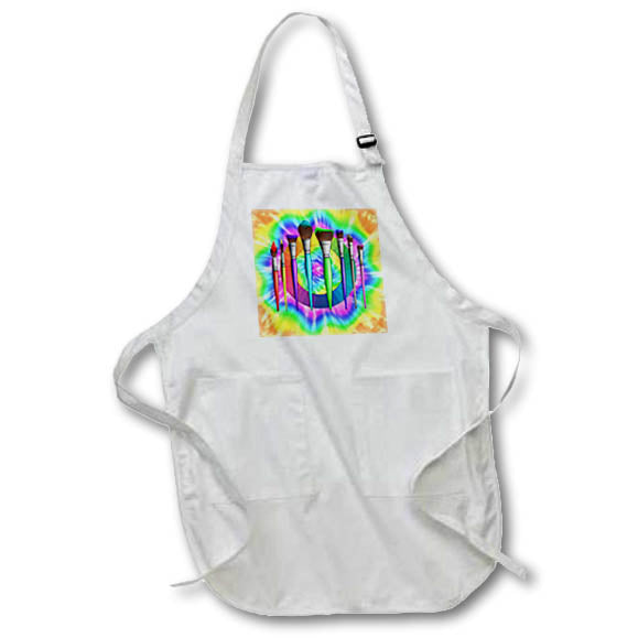 Apron - Tie dye design with art brushes and color wheel, for artist. Creative Studios – Artist Art Career