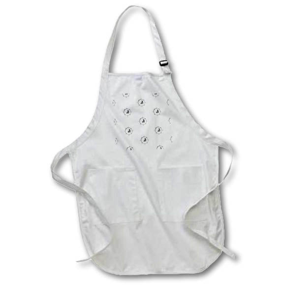Apron - Black and white compass pattern on sailing chart of the Florida Keys. Creative Studios – Nautical Sailing