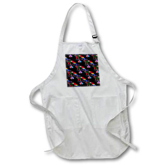Apron - Colorful tropical Cabo San Lucas Mexico pattern with a Macaw parrot. Creative Studios – Caribbean Fun