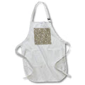 Apron - Hand Drawn Snowflake Blizzard With Dark Greige Background Vector Art - Snowflake Pattern