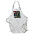 Apron - Christmas Tree Garlands And Ornaments Art Acrylic Painting - Christmas Tree
