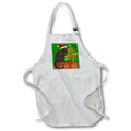 Apron - Joyeux Noel Le Chat Noir With Stylized Golden Tree Vector Art - Christmas Cat Parody