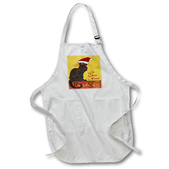 Apron - Le Chat Noel Christmas Parody Vector Art Vector Art - Christmas Cat Parody