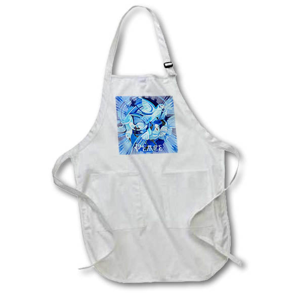 Apron - Peace On Earth Doves With Celtic Vibes Acrylic Painting - Christmas Doves
