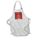 Apron - Christmas Tree Of Snowflakes and Stars On Red Vector Art - Christmas Tree