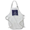 Apron - Christmas Tree Made Of Snowflakes On Blue Purple Vector Art - Christmas Tree