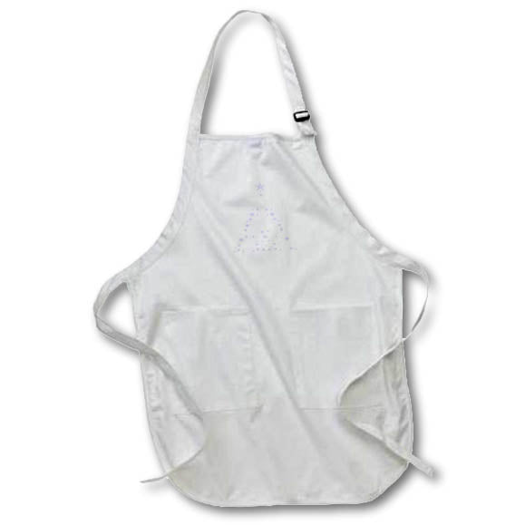 Apron - Christmas Tree Of Snowflakes and Stars Milk White Vector Art - Christmas Tree