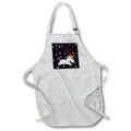 Apron - Funny Cute White Unicorn and Stars Magical Christmas Cartoon Christmas