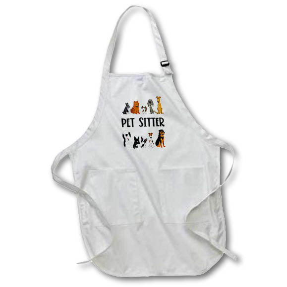 Apron - Funny Cute Pet Sitter Rescue Dogs greyhound, schnauzer, Dog Walker Pets
