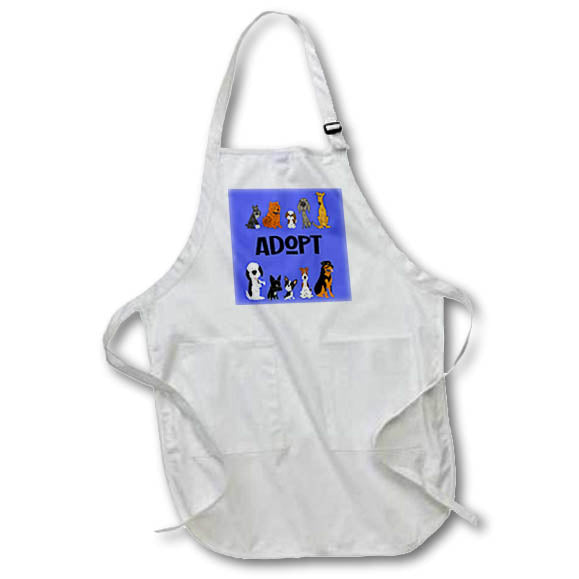 Apron - Funny Cute Adopt Rescue Dogs greyhound, schnauzer, sheepdog Pets