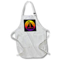 Apron - Cool Fun Sailboat Silhouette Sailing at Sunrise Nature Art Sports and Hobbies