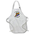 Apron - Cool Funny Confused Chameleon on Rainbow Unicorn Chamelecorn Funny