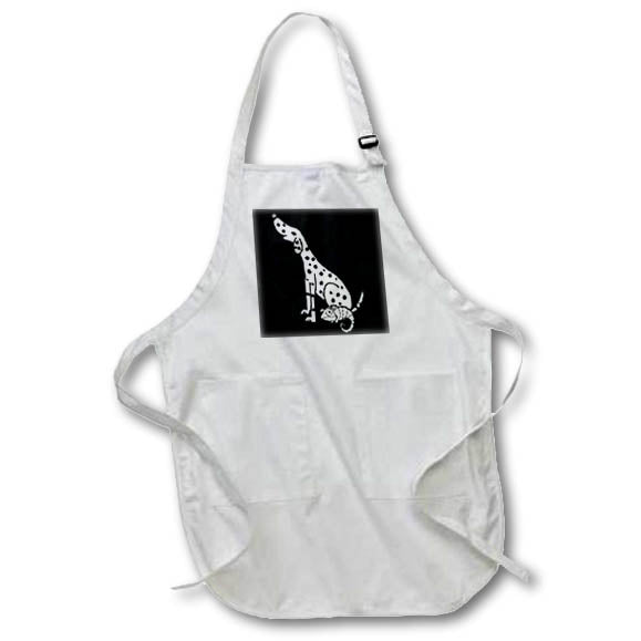 Apron - Funny Cute Dalmatian Dog with Polkadot Dot Coin Cryptocurrency Spots Crypto