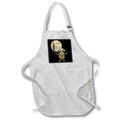 Apron - Funny Cute Musk Ox and Rocket ship and Moon Space Cartoon Funny