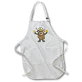 Apron - Funny Cute Musk Ox holding Bitcoin and Dogecoin Crypto currency coins Funny