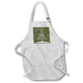 Apron - Christmas Tree Made Of Snowflakes Mediterranean Fruit Green Vector Art - Christmas Tree