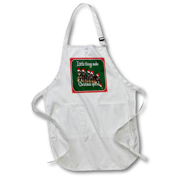 Apron - Little Things Make Christmas Special Vector Cute Rottweilers Vector Art - Christmas Rottweiler