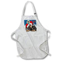 Apron - Baby Rottweiler Christmas With Red Hats and Sleigh Vector Art - Christmas Rottweiler