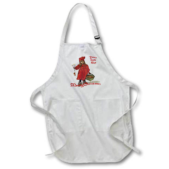 Apron - Peace, Love and Hope at Christmas After Larrson Vector Art - Merry Christmas