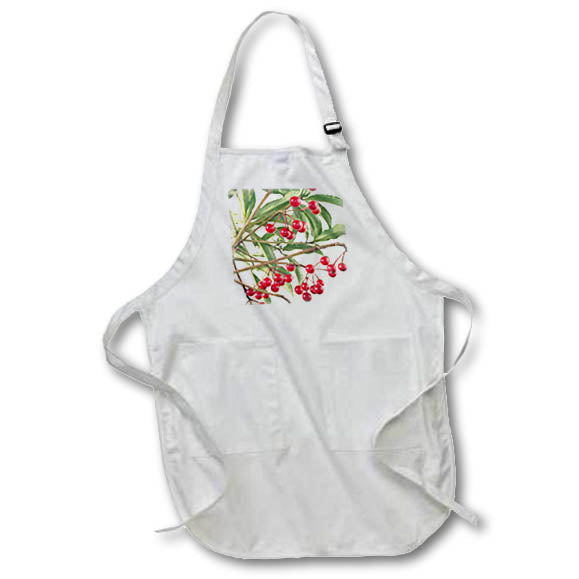 Apron - Christmas Berry Scarlet Ardisia Houseplant Photograph Photography - Ardisia Berries
