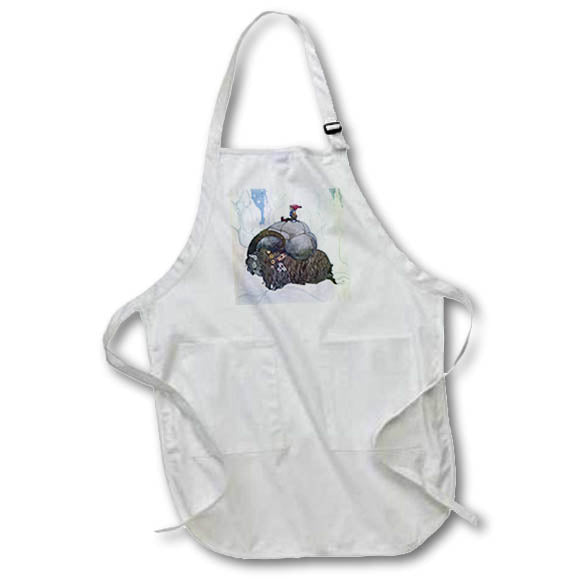 Apron - Julbocken The Yule Goat Being Ridden By A Child Vector Vector Art - Julbocken Yule Goat