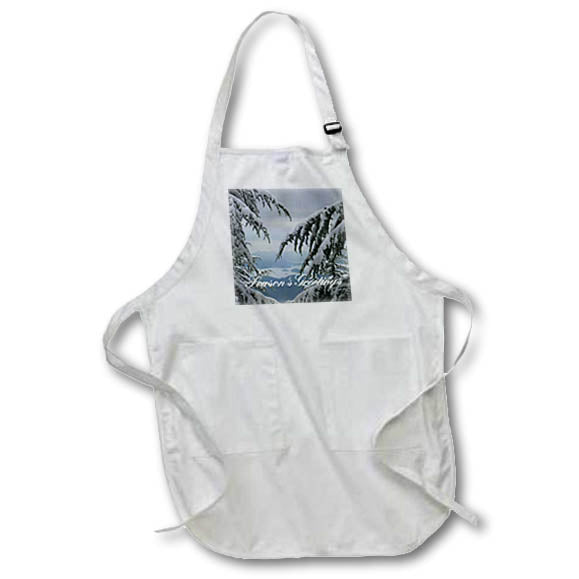 Apron - Pine Trees and Snow Seasons Greetings From Fethiye Photography - Fethiye