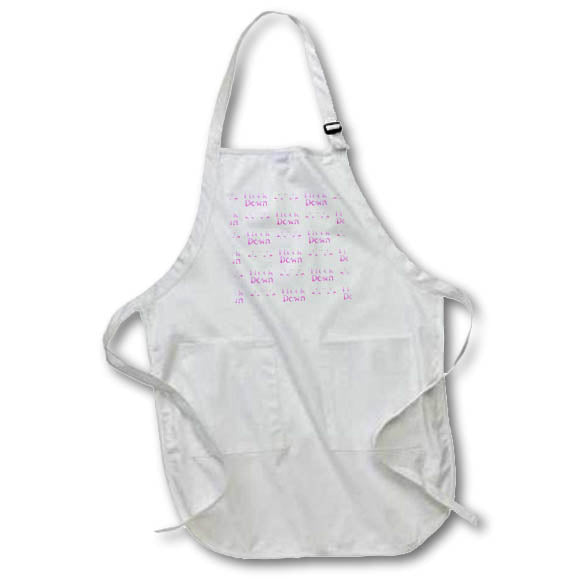 Apron - Retro pink flamingo pattern of Calm The Flock Down summer pun. Creative Studios – Flamingos