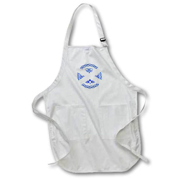 Apron - A Celtic thistle in the white and blue colors of the Scottish flag. Creative Studios – Scottish Fun