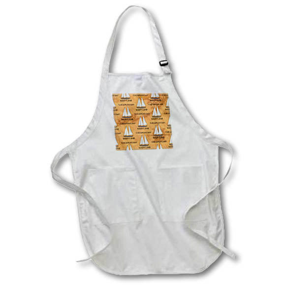 Apron - Nautical art of a sailboat on the water of Chesapeake Bay Maryland. Creative Studios – Maryland Sailing