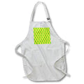 Apron - Polka Dot Pet Pattern Lime Green Cats On Yellow Vector Art - Cat Pattern