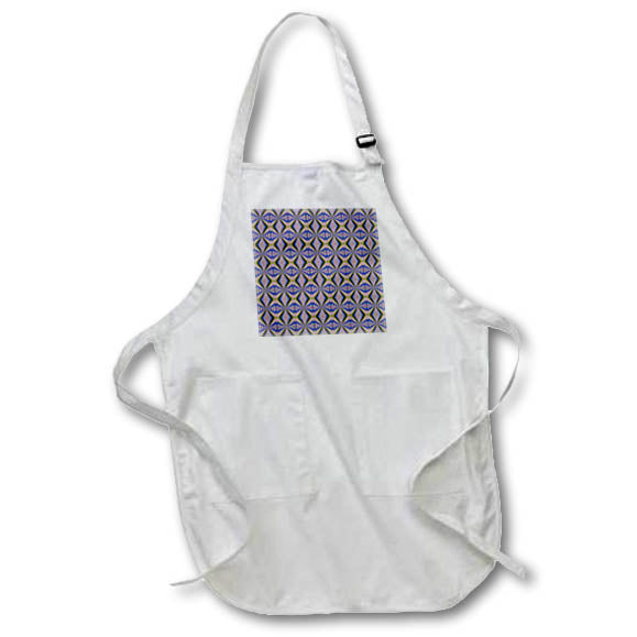 Apron - Repeating Pattern In Blue Brown and Mauve Digital Art - Mid Mod Pattern