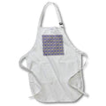 Apron - Repeating Pattern In Blue Greige and White Digital Art - Mid Mod Pattern