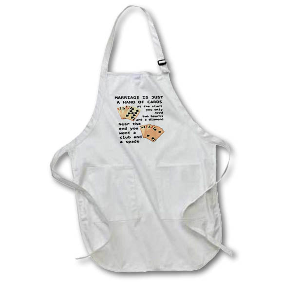 Apron - Marriage Is Just A Hand Of Cards Vector - Marriage Humor