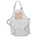 Apron - Beautiful Red Kiss Pattern On Ecru Vector - Lipstick Kiss
