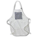 Apron - Kaleidoscope Mandala In Blue Brown and White Digital Art - Mandala Pattern