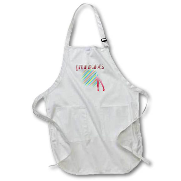 Apron - Image of Word Promiscuous with Stripe Background – Charisma