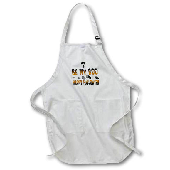 Apron - Image of Words Be My Boo Happy Halloween – Halloween