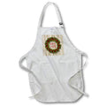 Apron - Image of Holly Wreath design with text Merry Christmas- not real wood Christmas Design