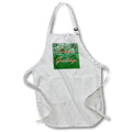 Apron - A green swirls pattern with Seasons Greetings on it Holiday - Seasons Greetings