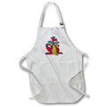 Apron - Funny Cute Red and Yellow Dragon Playing Yo-yo Cartoon Animals