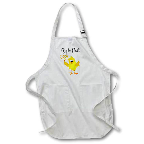 Apron - Funny Cute Crypto Chick Cryptocurrency Chicken Bitcoin Ether Coins Crypto